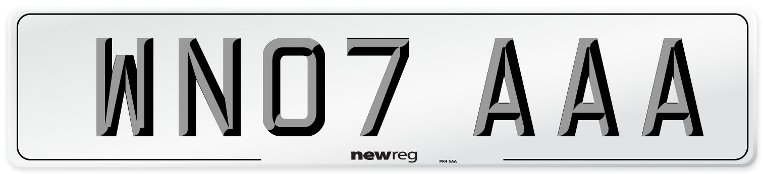WN07 AAA Number Plate from New Reg